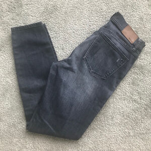 EUC Madewell Distressed 10” High Riser Skinny Jeans in Black | Size 28